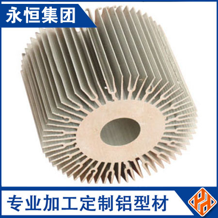 拉伸铝合金散热片6063T5/6061T6型材散热器大截面铝型材散热器